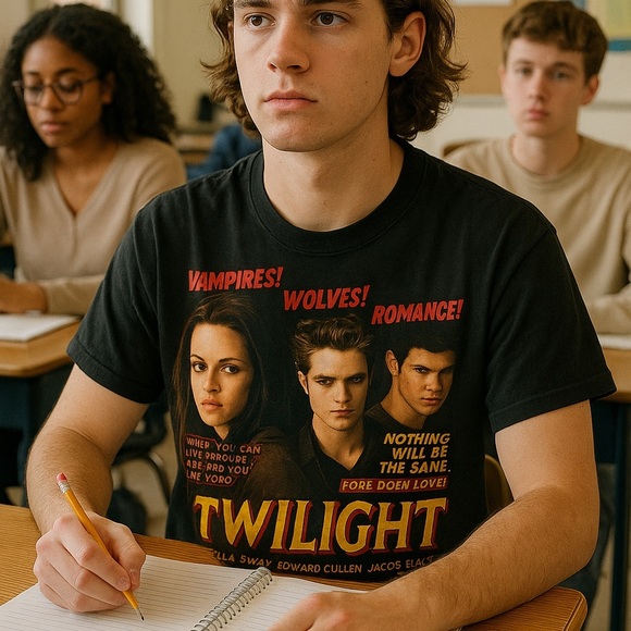 Source Unknown Black Twilight Graphic Tee - Picture 1 of 6